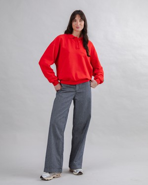 Brava Gum Polo Sweatshirt Rot from Brava Fabrics