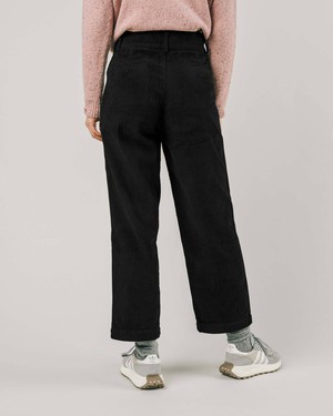 Cordhose mit Bundfalte Black from Brava Fabrics