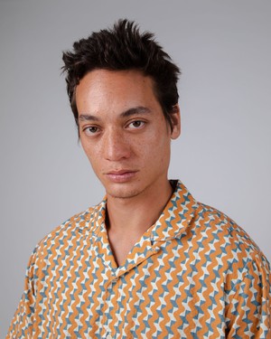 Tiles Aloha Shirt Ockre from Brava Fabrics