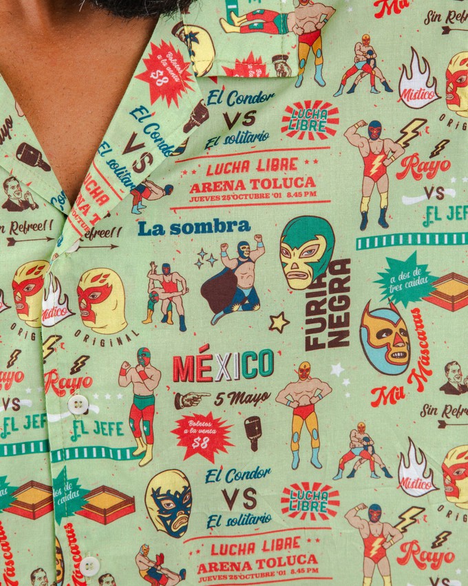 Lucha Libre Aloha Hemd from Brava Fabrics