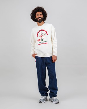 Hot & Brava Pizza Sweatshirt Weiß from Brava Fabrics