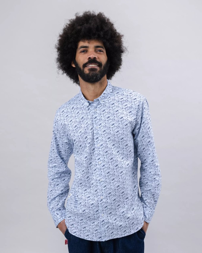 Peanuts Everybody's in a Hurry Hemd Blau from Brava Fabrics