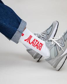 Atari Logo Rippensocken Weiß via Brava Fabrics