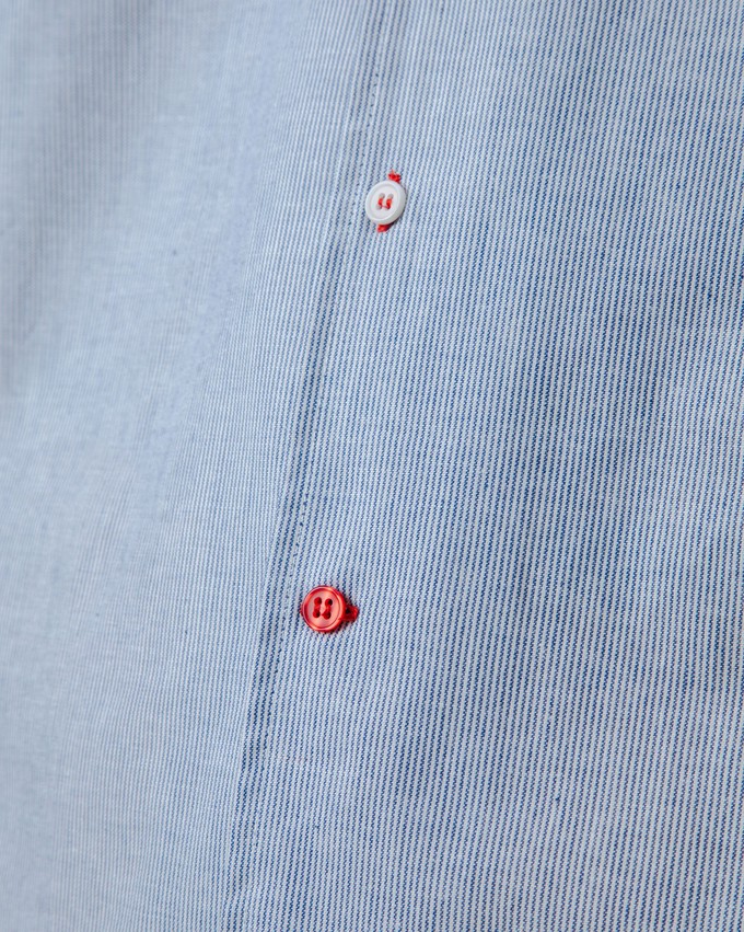 Pinstripes Aloha Shirt Blue from Brava Fabrics