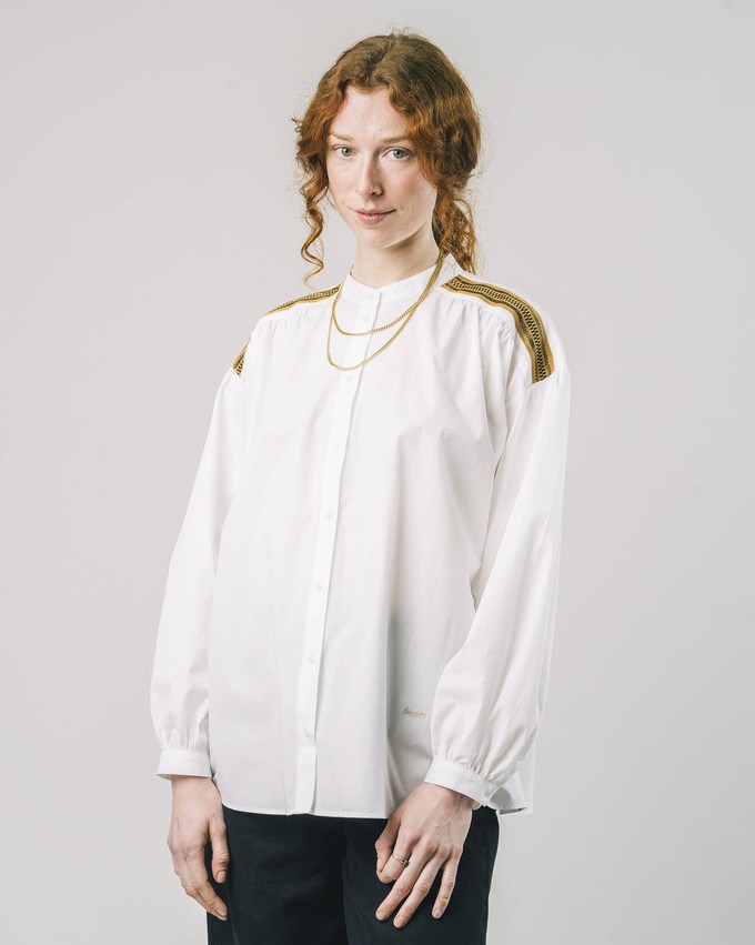 Ribbon Bluse Off White from Brava Fabrics