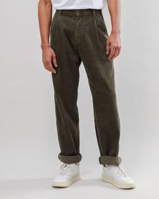 Cordhose mit Bundfalte Stone Green via Brava Fabrics