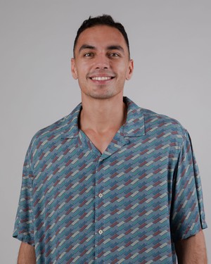 Inflatables Aloha Shirt Blau from Brava Fabrics