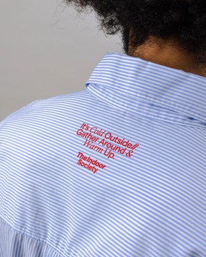 The Indoor Society Streifenhemd Blau from Brava Fabrics