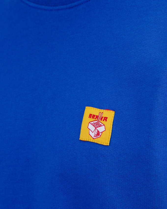 Noodles Label Sweatshirt Klein Blau from Brava Fabrics
