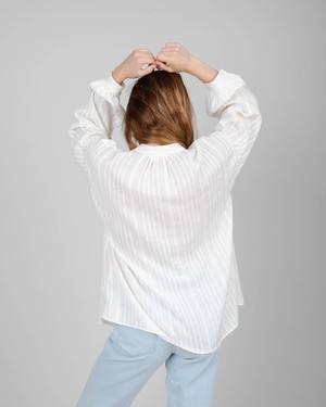 Polka Dot Bluse White from Brava Fabrics