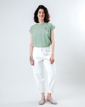 Helios Scoop Tee Green from Brava Fabrics