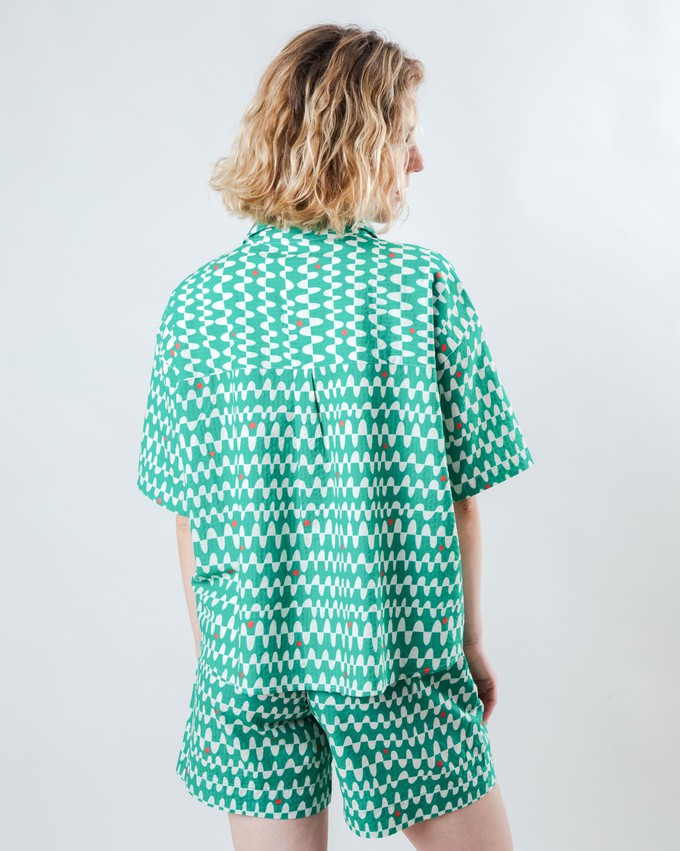 Sunset Cropped Bluse Grün from Brava Fabrics