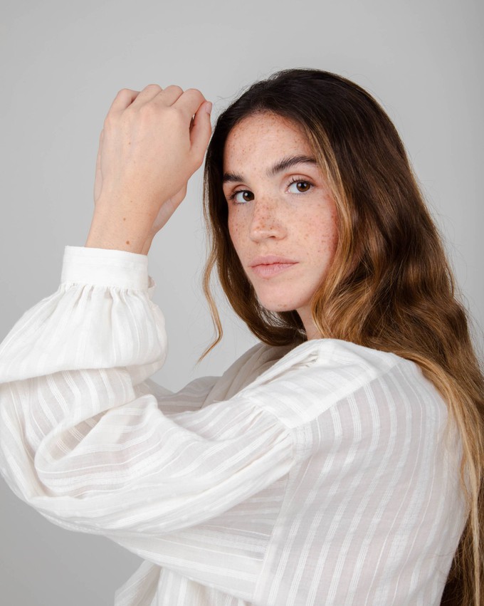 Polka Dot Bluse White from Brava Fabrics