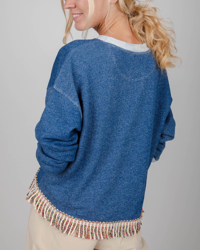 Denim Rounded Sweatshirt Indigo from Brava Fabrics