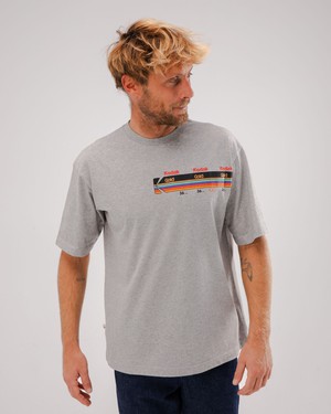 Kodak Gold Oversize T-Shirt Grau Melange from Brava Fabrics