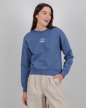 Peanuts Everybody’s in a Hurry Sweatshirt Indigo from Brava Fabrics