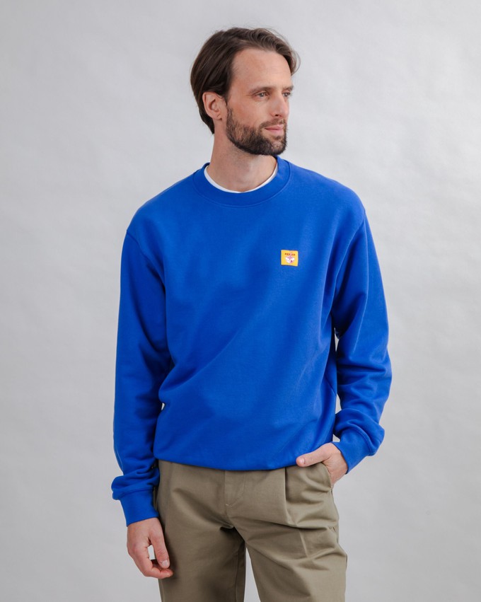 Noodles Label Sweatshirt Klein Blau from Brava Fabrics