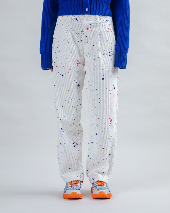 Splash Paint Cord-Faltenhose from Brava Fabrics