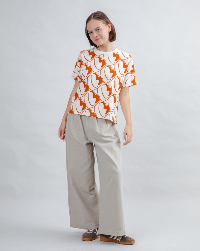 Bombon Allover Oversize T-Shirt Braun from Brava Fabrics