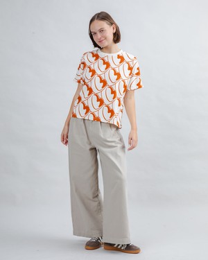 Bombon Allover Oversize T-Shirt Braun from Brava Fabrics