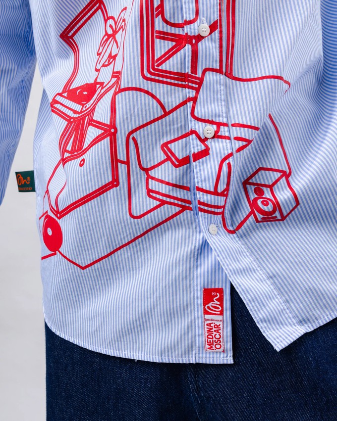 The Indoor Society Streifenhemd Blau from Brava Fabrics