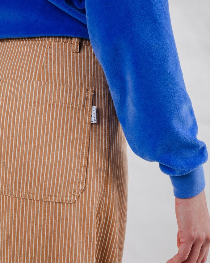 Gestreifte Gerade-Hosen Camel from Brava Fabrics