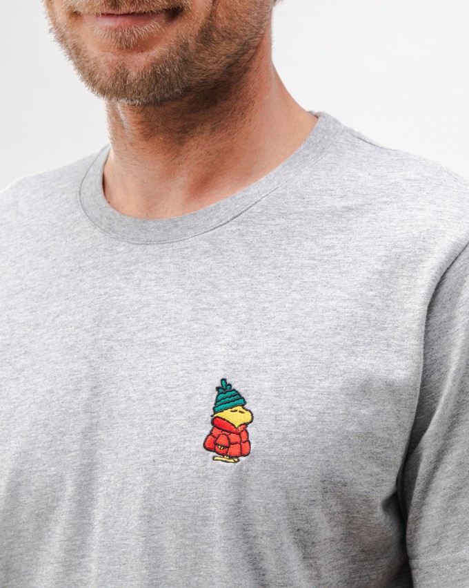 Peanuts Snow Baumwoll-T-Shirt Grau Melange from Brava Fabrics