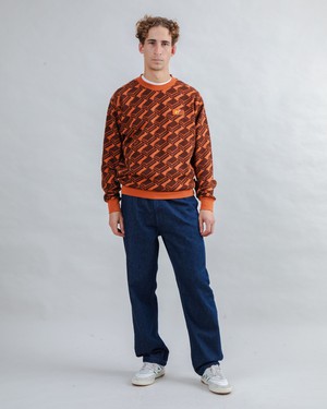 Choco Allover Sweatshirt Braun from Brava Fabrics