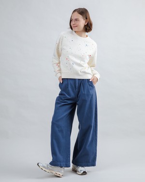 Splash Paint Rundhals-Sweatshirt Ecru from Brava Fabrics