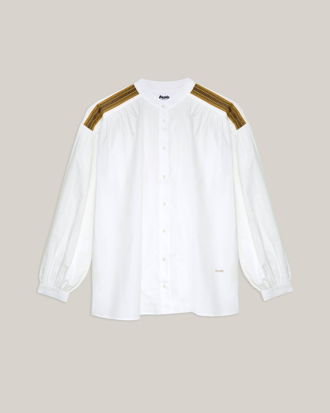 Ribbon Bluse Off White from Brava Fabrics