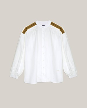 Ribbon Bluse Off White from Brava Fabrics