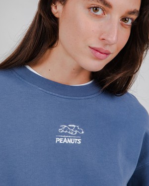 Peanuts Everybody’s in a Hurry Sweatshirt Indigo from Brava Fabrics