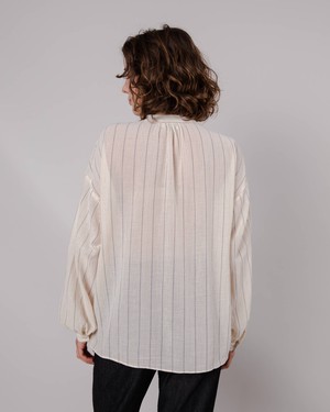 Stripes Boho Bluse Ecru from Brava Fabrics