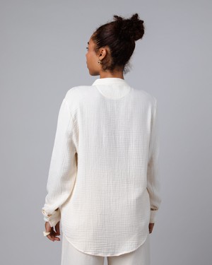 Bubble Mao Bluse Ecru from Brava Fabrics