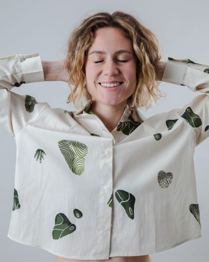 Quarry Boxy Baumwollbluse Ecru from Brava Fabrics