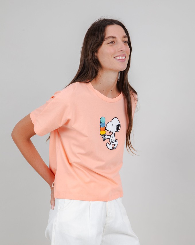Peanuts Icecream Oversize T-Shirt Rosa from Brava Fabrics
