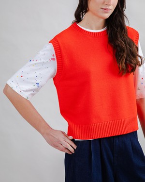 Wollweste Rot from Brava Fabrics