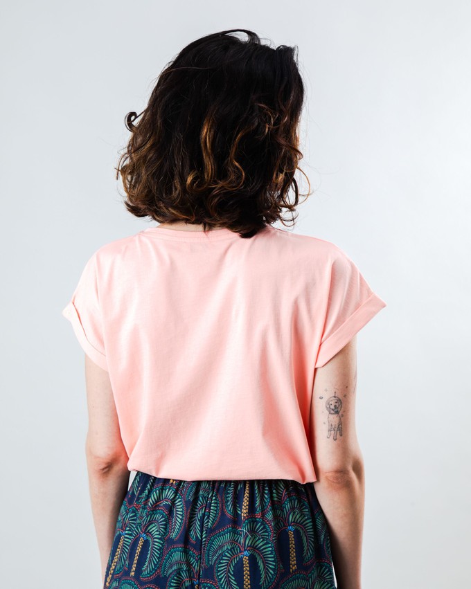 Asis Parrot Scoop Tee Pink from Brava Fabrics