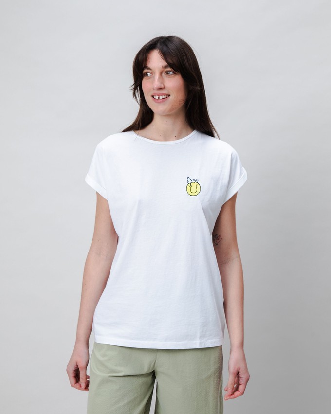 Peanuts Tennis Double Fault Snoopy Scoop Tee White from Brava Fabrics