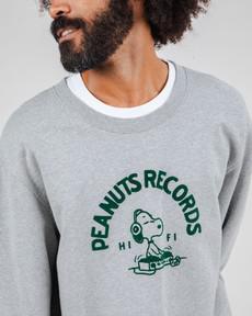 Peanuts Records Sweatshirt Grau via Brava Fabrics