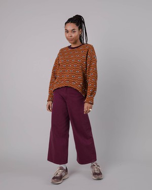 Eyes Jacquard Sweatshirt Orange from Brava Fabrics
