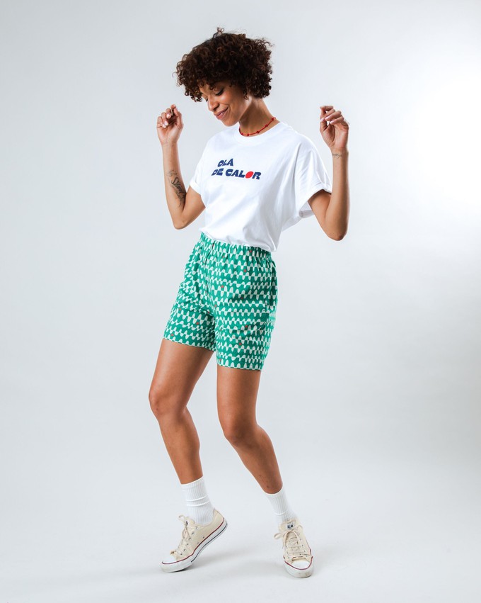 Ola de Calor Oversize Tee  White from Brava Fabrics