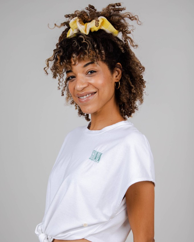 Guapa Oversize T-Shirt mit Knoten White from Brava Fabrics