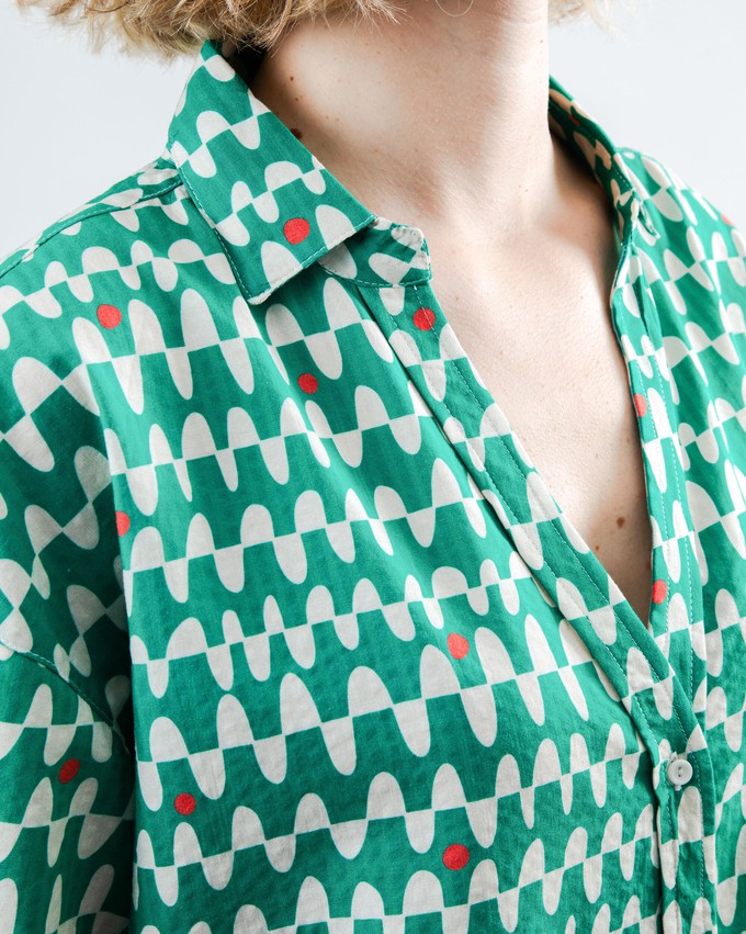 Sunset Cropped Bluse Grün from Brava Fabrics