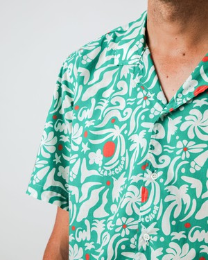 Ola de Calor Aloha Shirt Green from Brava Fabrics