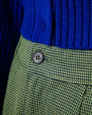 Midi-Rock mit Karomuster Oliv from Brava Fabrics