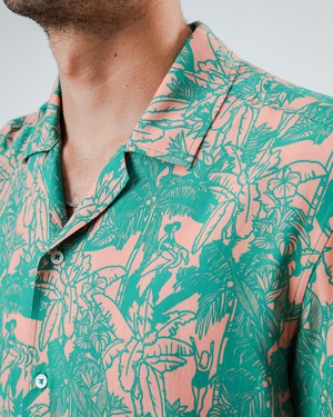Helios Aloha Shirt Pink from Brava Fabrics