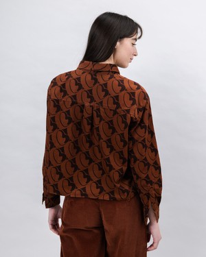 Bombon Babycord Boxy Bluse Braun from Brava Fabrics