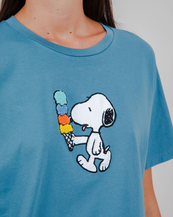 Peanuts Icecream Oversize T-Shirt Blau from Brava Fabrics
