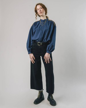 Ribbon Bluse Navy from Brava Fabrics